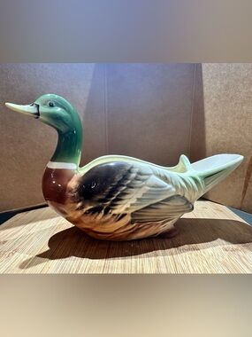 Vintage Holt-Howard Japan 1959 Duck Green Brown Ceramic Hand Painted Planter